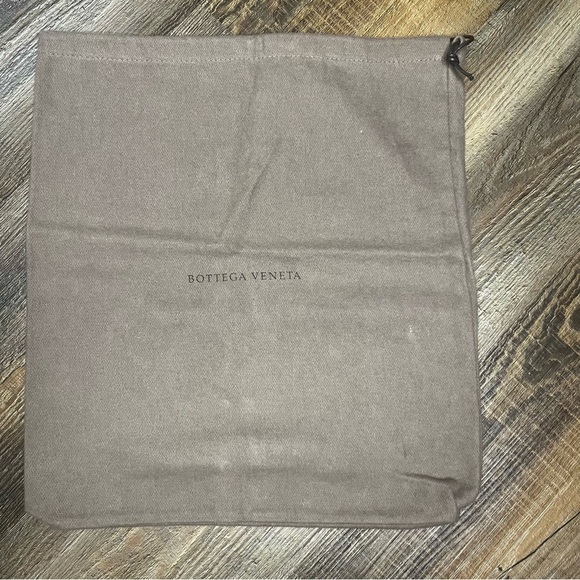 Bottega Venetia Brown Dust Bag Flannel Made In Albania Travel Drawstring 15x13” - Picture 1 of 4